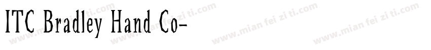 ITC Bradley Hand Co字体转换
